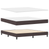Cama Box Marrom Escuro 180 x 200 cm Tecido e Espuma 2