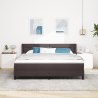 Cama tipo Box Spring Manual Marrón oscuro y Blanco 5