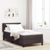 Cama Box Marrom Escuro 90 x 200 cm Tecido e Espuma 1