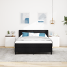 Cama tipo Box Spring Negro 140 x 200 cm Tela y Espuma 5