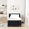 Cama tipo Box Spring Negro 90 x 190 cm Tela y Espuma 5