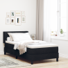 Cama tipo Box Spring Negro 90 x 200 cm Tela y Espuma 1