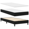 Cama Box com cabeceira Preto 90 x 200 cm Tecido e Espuma 2