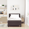 Cama tipo Box Spring Marrón Oscuro 90 x 200 cm Tela y Espuma 5