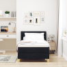 Cama Box Preto e Branco e Preto 100 x 200 cm tecido 5