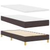 Cama Box Marrom Escuro e Branco 90 x 200 cm tecido 2