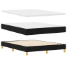 Cama tipo Box Spring con cabecera Manual Negro 140 x 200 cm Tapicería 2