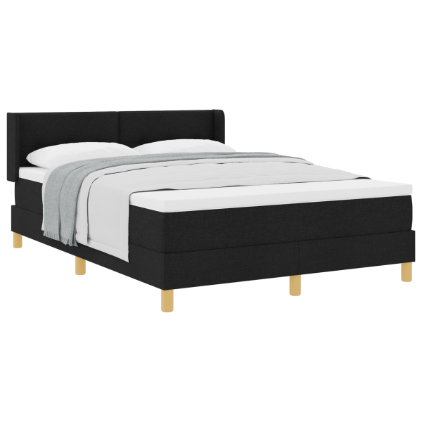Cama Box com cabeceira Manual Preto 140 x 200 cm Estofado M 3