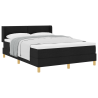 Cama tipo Box Spring con cabecera Manual Negro 140 x 200 cm Tapicería 3