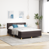 Cama tipo Box Spring Marrón oscuro 160 x 200 cm Tapicería 1