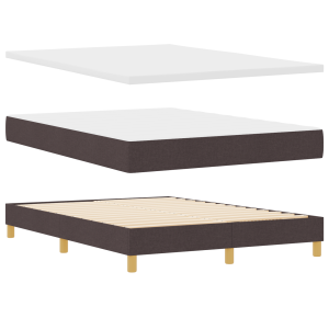 Cama Box com cabeceira Manual Castanho escuro 160 x 200 cm Estofado H