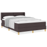Cama Box com cabeceira Manual Castanho escuro 160 x 200 cm Estofado 4