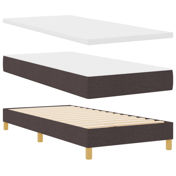 Cama tipo Box Spring Otro Marrón oscuro 90 x 200 cm Madera M 2