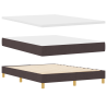 Cama Box Marrom Escuro e Branco 160 x 200 cm tecido 2