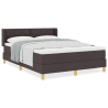 Cama Box Marrom Escuro e Branco 160 x 200 cm tecido 4