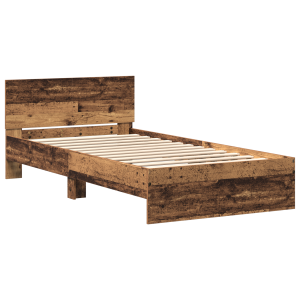 Estructura de Cama con Respaldo Madera Vieja 100 x 200 cm H