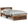 Estructura de Cama con Respaldo Madera Vieja 100 x 200 cm 4