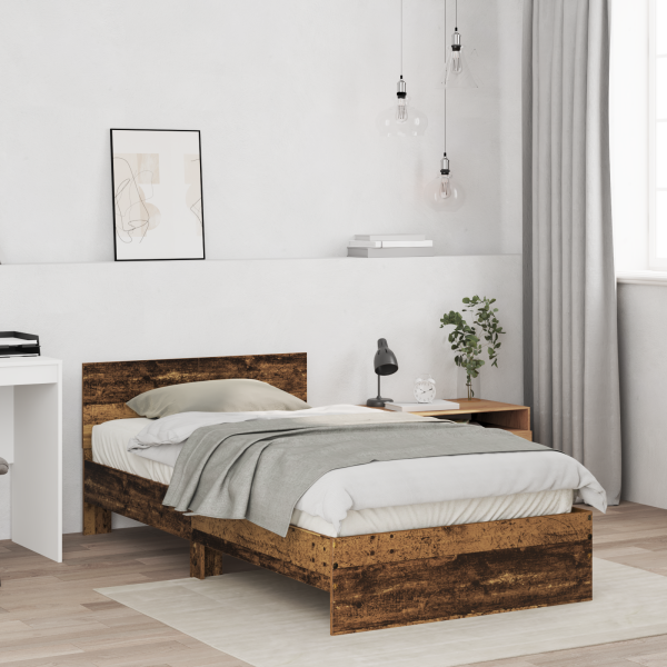 Estrutura de Cama com Cabeceira Madeira Antiga 100 x 200 cm M 5