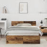 Estrutura de Cama com Cabeceira Madeira Antiga 120 x 190 cm 1