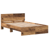 Estructura de Cama con Respaldo Madera Vieja 120 x 190 cm 2