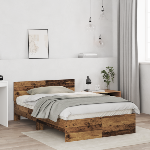 Estrutura de Cama com Cabeceira Madeira Antiga 120 x 190 cm M 5