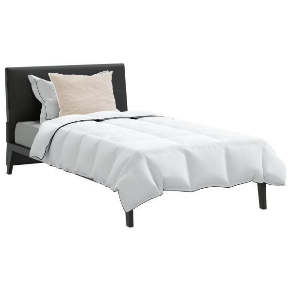 Edredão com travesseiro 2 pcs Branco 135 x 200 cm Penugem M 3