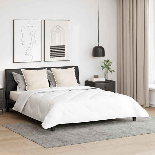 Edredón con almohada 3 pcs Blanco 240 x 220 cm Microfibra D