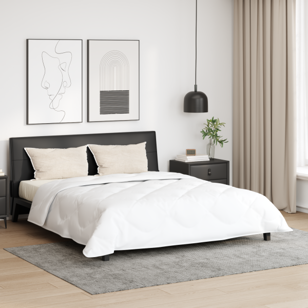 Edredón con almohada 3 pcs Blanco 200 x 220 cm Microfibra D