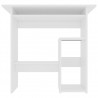 Escritorio de madera contrachapada blanco 80x45x74 cm 5
