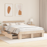 Estrutura da Cama com gaveta com cabeceira com armazenamento Castanho 140 x 200 cm 5