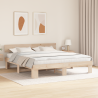 Estrutura da Cama com cabeceira Castanho 200 x 200 cm 5
