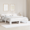 Estructura de cama con cabecera Blanco 200 x 200 cm Madera 1