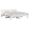 Estrutura da Cama com cabeceira Branco 200 x 200 cm Madeira 3