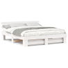 Estrutura da Cama Branco 200 x 200 cm Madeira de pinho maciça 4