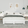 Estructura de cama Blanco 200 x 200 cm Madera maciza de pino 5