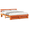 Estrutura da Cama Castanho 200 x 200 cm Madeira de pinho maciça 3