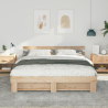 Estrutura da Cama Castanho 180 x 200 cm Madeira de pinho maciça 5