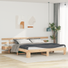 Estructura de cama Marrón 200 x 200 cm Madera maciza de pino 1