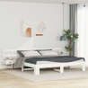 Estructura de cama con cajón Blanco 200 x 200 cm Madera 1