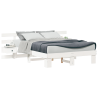Estrutura da Cama com gaveta Branco 160 x 200 cm 3