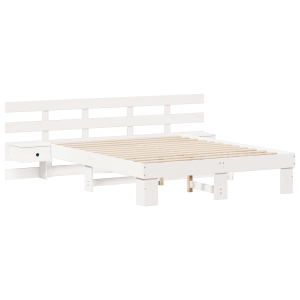 Estrutura da Cama com gaveta Branco 150 x 200 cm madeira H
