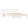 Estrutura da Cama com gaveta Branco 150 x 200 cm madeira 2