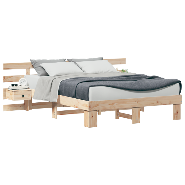 Estrutura da Cama com gaveta Castanho 140 x 200 cm M 3