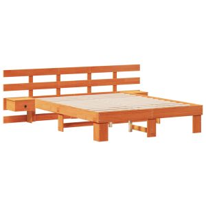 Estrutura da Cama com gaveta Castanho 140 x 200 cm H