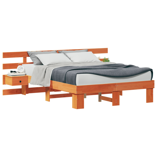 Estrutura da Cama com gaveta Castanho 120 x 200 cm M 3