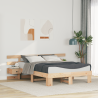 Estrutura da Cama com gaveta Castanho 140 x 190 cm 1
