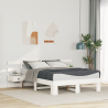Estrutura da Cama com gaveta Branco 135 x 190 cm 1