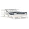 Estructura de cama con cajón Blanco 135 x 190 cm 4