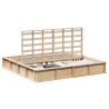 Estructura de cama Marrón 200 x 200 cm Madera de pino 3