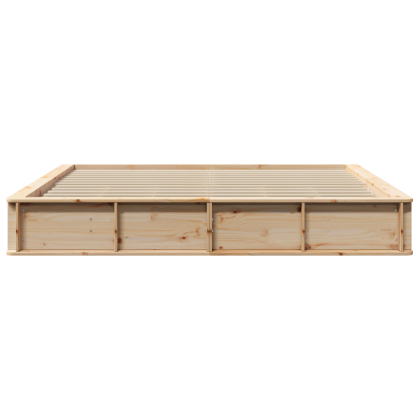 Estructura de cama Marrón 200 x 200 cm Madera de pino M 5